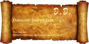 Dancsa Dorottya névjegykártya