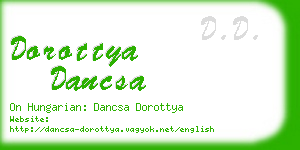 dorottya dancsa business card